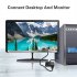 Vga To Hdmi Adapter Vga Splitter With 3 5mm Audio Converter For Pc Projector Hdtv Multi port Vga black