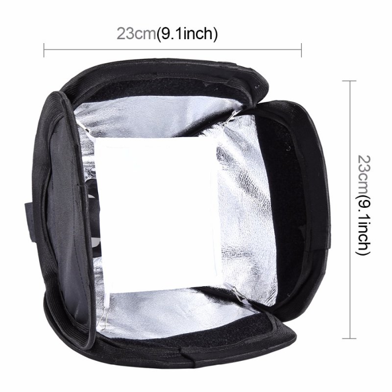 23x23cm Portable Flash Light Softbox Speedlight Diffuser Soft Box Cover 