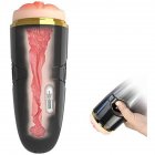 Vibrating Male Masturbator Cup Detachable Pocket Pussy for Men Treediride Realistic Textured Vagina Stroker black