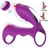 Vibrating Penis Ring Vibrator Cock Ring Silicone Sex Toy Remote Control Silicone Dual Penis Ring