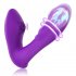 Vibrator G Spot Double Head Vibrator Clitoral Nipple Vibrator with 10 Frequency Double Motor Vibration Purple