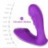 Vibrator G Spot Double Head Vibrator Clitoral Nipple Vibrator with 10 Frequency Double Motor Vibration Red