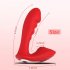 Vibrator G Spot Double Head Vibrator Clitoral Nipple Vibrator with 10 Frequency Double Motor Vibration Red