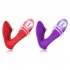 Vibrator G Spot Double Head Vibrator Clitoral Nipple Vibrator with 10 Frequency Double Motor Vibration Red