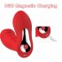 Vibrator G Spot Double Head Vibrator Clitoral Nipple Vibrator with 10 Frequency Double Motor Vibration Red