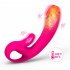 Vibrator G Spot Vibrator Clitoral Heating Massager Nipple Vibrator with 10 Frequency Double Motor Vibration Rose Red