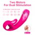 Vibrator G Spot Vibrator Clitoral Heating Massager Nipple Vibrator with 10 Frequency Double Motor Vibration Rose Red