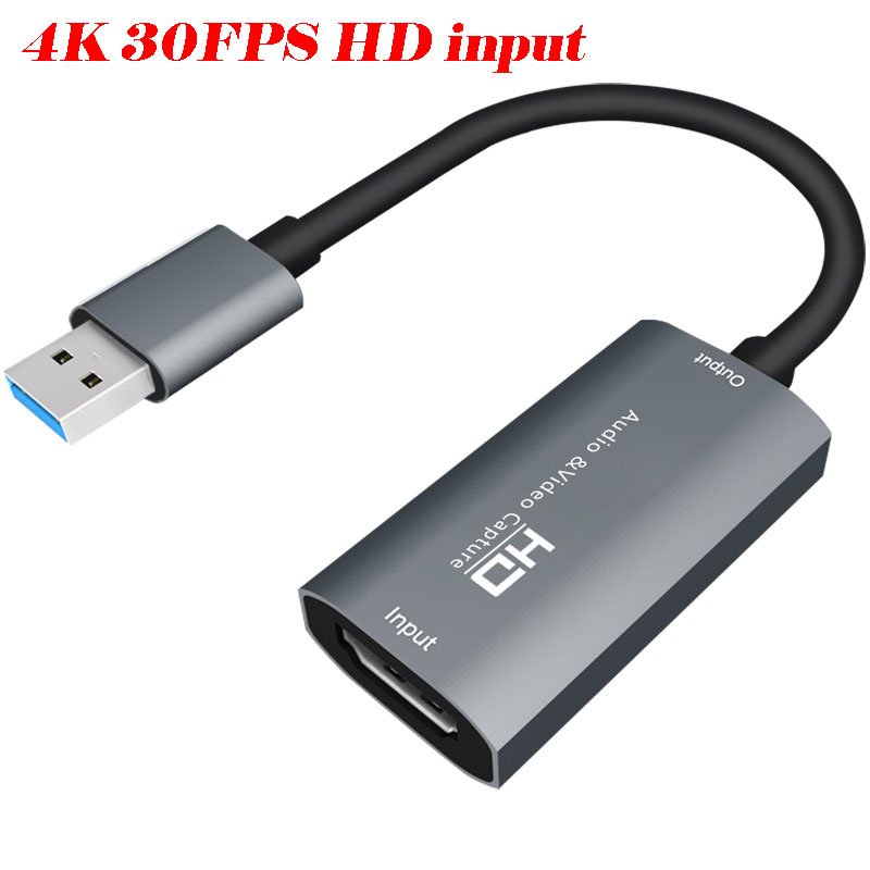 Video Capture Card USB 3.0 HDMI Video Capture Device HD USB Grabber Recorder for PS4 DVD Camera Live Streaming 5.0 black