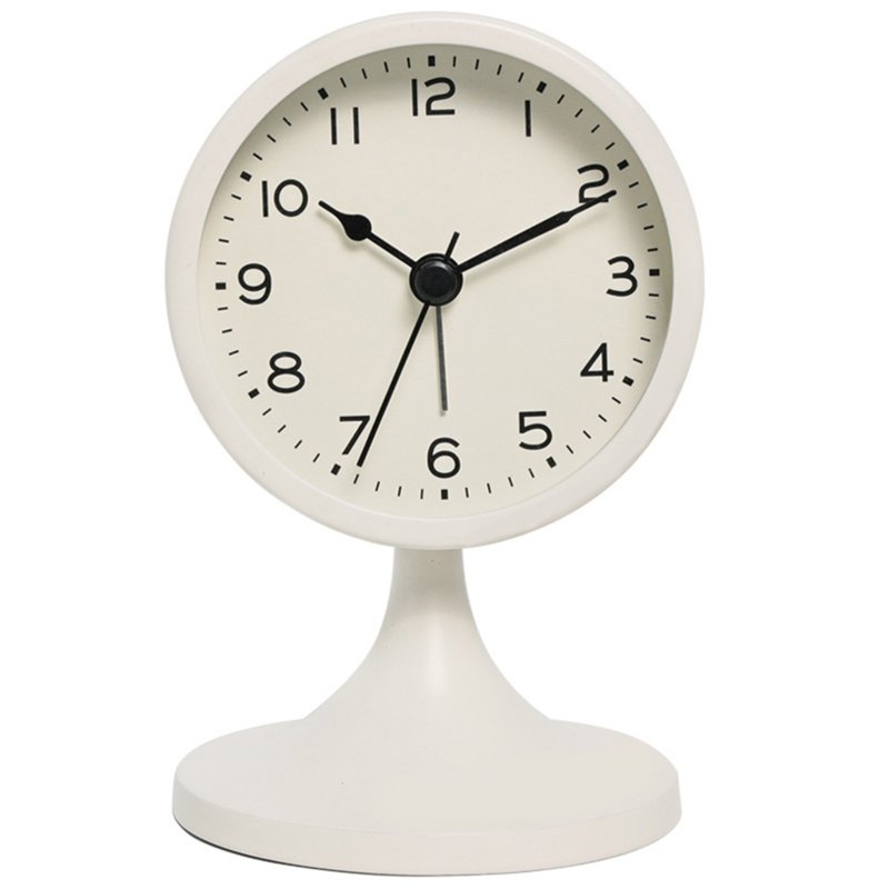 Vintage Alarm Clock High Precision Silent Bedside Night Light Loud Alarm Clock For Bedroom Home Office Decor milky white