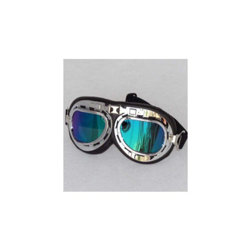 Vintage Aviator Pilot Style Motorcycle Cruiser Scooter Goggle Ultraviolet-proof Transparent Lens Colorful lenses
