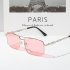 Vintage Beach Sunglasses For Women Fashion Elegant Square Frame Glasses For Cycling Driving silver   pink