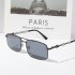 Vintage Beach Sunglasses For Women Fashion Elegant Square Frame Glasses For Cycling Driving Silver   gray