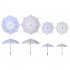 Vintage Bridal Lace Umbrella Women Parasol Sun Umbrella Decoration for Wedding Party White S