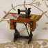 Vintage Miniature Dollhouse Sewing Machine With Cloth New In Box 1 12 Scale