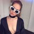 Vintage Oval Round Sunglasses Men Women UV400 Shades Mirrored Glasses LensDHM7