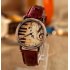 Vintage Piano Music Note Analog Bronze Watch with Leather Strap