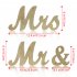Vintage Style  Gold Glitter Mr   Mrs Wooden Letters for Wedding Decoration DIY Decoration