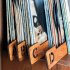 Vinyl Record Dividers 26 Pieces  Alphabetical Vinyl Record Storage Dividers A Z  Wooden Record Separator  for Album CD DVD