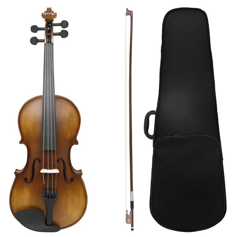 Viola Spruce Wood Hand Made Professional Viola Set Viola Kit For Student With Carrying Case Bow 4/4 Viola Education Instrument For Beginners Students Kids 4/4-retro color