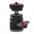 Vlogger Universal Tripod Head Ball with Cold Shoe Mount for LED Light Mic Quick Instal Ball Head DSLR Camera Head black