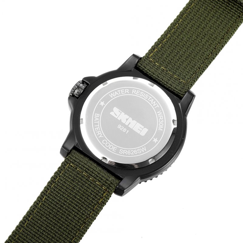 SKMEI Mens Digital Watches Quartz Movement Waterproof Nylon Band Wrist Watch 