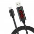 Voltage Current Display USB Cable LCD Screen Fast Charging Wire for Apple Android Type c