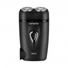 Vorui Electric Shaver Dual Blade Floating Head Rechargeable Portable Beard Shaving Machine Trimmer Black