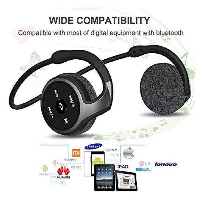 Sports Bluetooth Headphones Suicen AX-698 Support 32G TF Card FM Radio Portable Neckband Wireless Earphones Headset Auriculars 