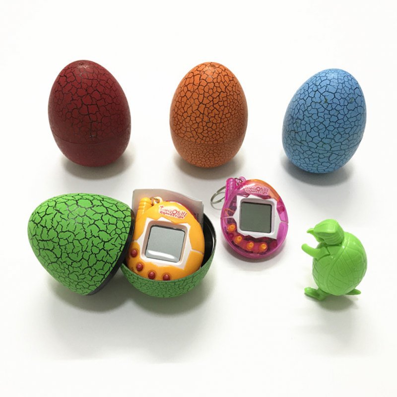 Multi-color Electronic  Pet  Machine Cracked Egg Personalized Pendant Battery Powered Virtual Cyber Nostalgic Toy Tiny Game 