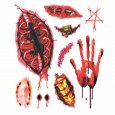Horrible Halloween Tattoo Sticker 