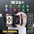W26  44mm Smart Watch For Men Women Full Screen Bluetooth compatible Calling Waterproof Multi functional Bracelet Black
