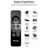 W3 Air Mouse Wireless Remote Control with Ir Learning Voice Inputting Double Faced Air Fly Mouse Black