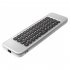 W3 Air Mouse Wireless Remote Control with Ir Learning Voice Inputting Double Faced Air Fly Mouse Black