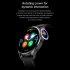 W3  Smart  Watch 1 28inch Full Touch Sport Fitness Watch Ip68 Waterproof Bluetooth compatible Answer Call Smartwatch Black plate black leather