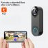 W3 WiFi Doorbell Camera Two Way Audio Anti Theft Alarm Video Door Bell Night Vision Anti Theft Alarm Video Doorbell black