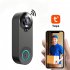 W3 WiFi Doorbell Camera Two Way Audio Anti Theft Alarm Video Door Bell Night Vision Anti Theft Alarm Video Doorbell black