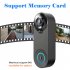 W3 WiFi Doorbell Camera Two Way Audio Anti Theft Alarm Video Door Bell Night Vision Anti Theft Alarm Video Doorbell black