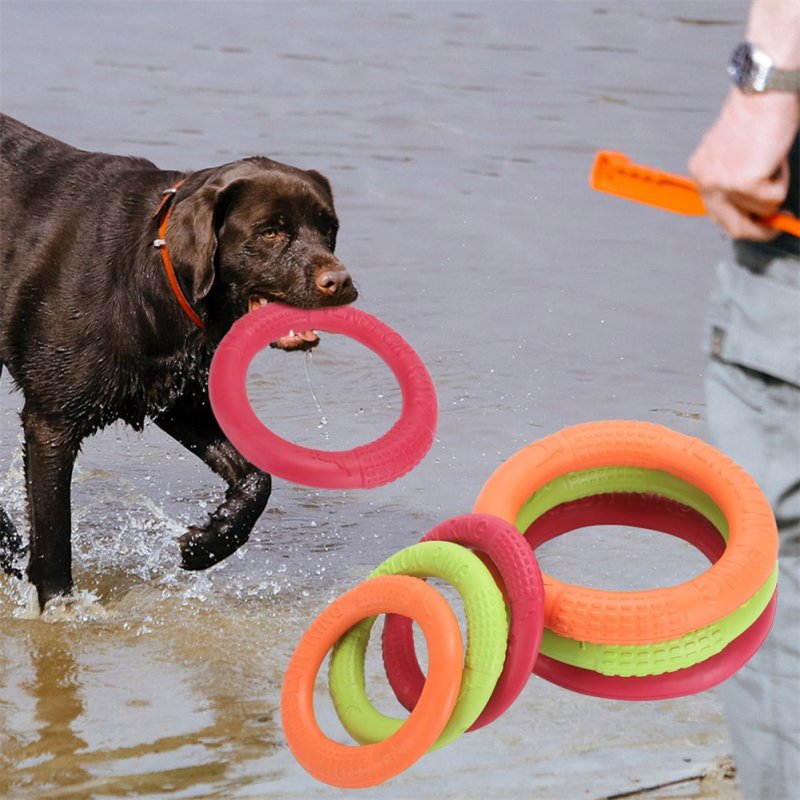 Pet Dog Flying Discs Non-slip Bite-resistant Training Ring Outdoor Interactive Toys 