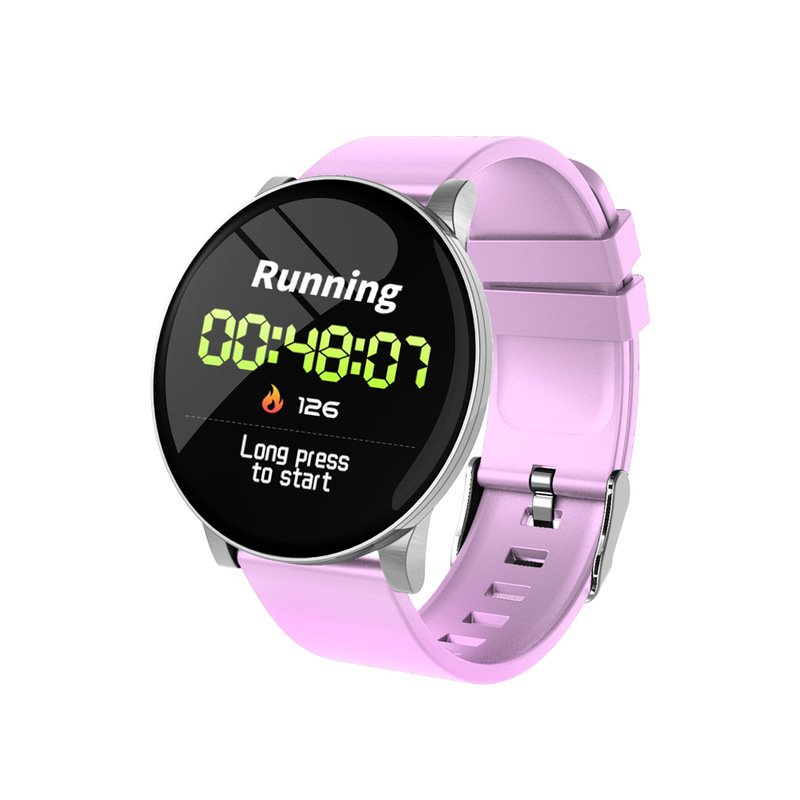 W8 Smart Watch Ladies Weather Forecast Fitness Sports Tracker Heart Rate Monitor Smartwatch Android Women Men's Watches Smart Bracelet purple