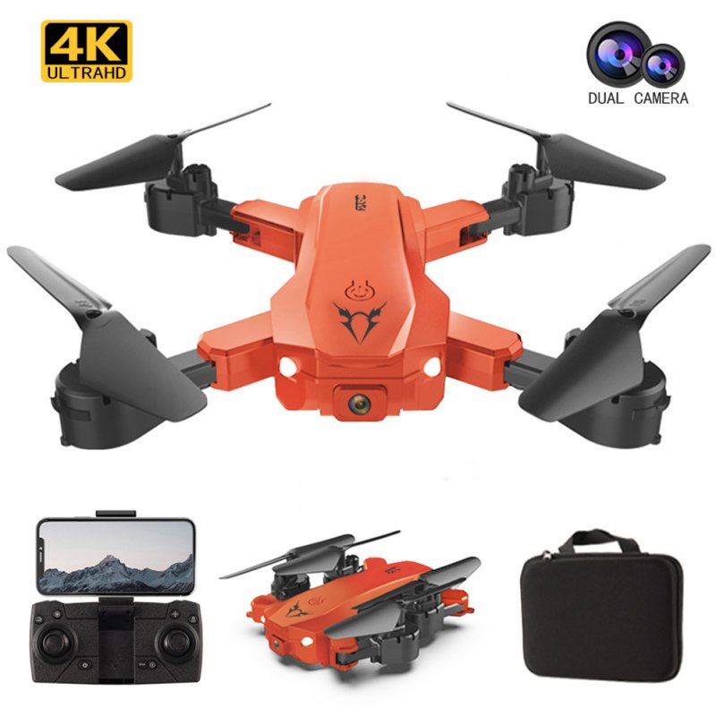 S80 Drone With 4K HD Dual Camera Foldable 2.4GHz WIFI Real-time Transmission Altitude Hold RC Quadcopter Black