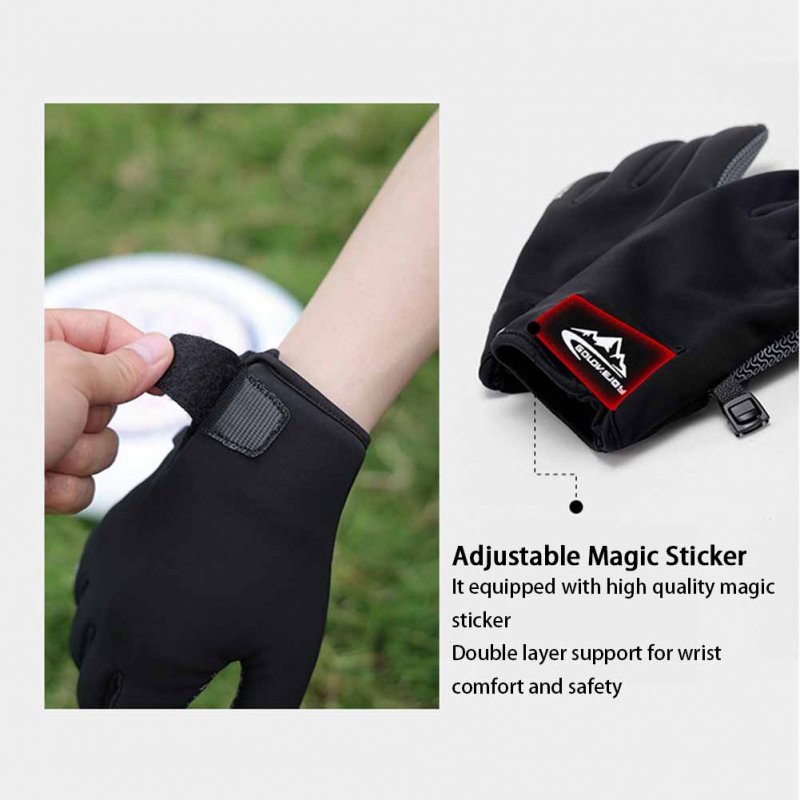 Men Women Winter Non-slip Shock-absorbing Gloves for Sports Flying Disc Warm Fleece Lined Gloves