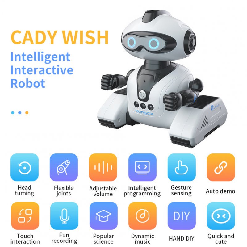 R22 Rc Robot Interlligent Interactive Cady Wish Programming Gesture Control Robot Music Tough Robot Gift For Kids 