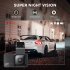 WIFI Dash Cam 3  IPS Screen Front Rear Dual Dash Camera 120   Wide Angle Driving Recorder Loop Recording App Control black