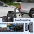 WIFI Dash Cam 3  IPS Screen Front Rear Dual Dash Camera 120   Wide Angle Driving Recorder Loop Recording App Control black