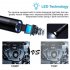 WIFI Industrial Endoscope 1080P HD Borescope Inspection Camera 8mm IP67 Waterproof Camera With 8 Adjustable LED Lights black