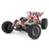 WLtoys 144001 RTR 2 4GHz RC 1 14 Scale Drift Racing Car 4WD Metal Chassis Shaft Ball Bearing Gear Hydraulic Shock Absober red with two batteries