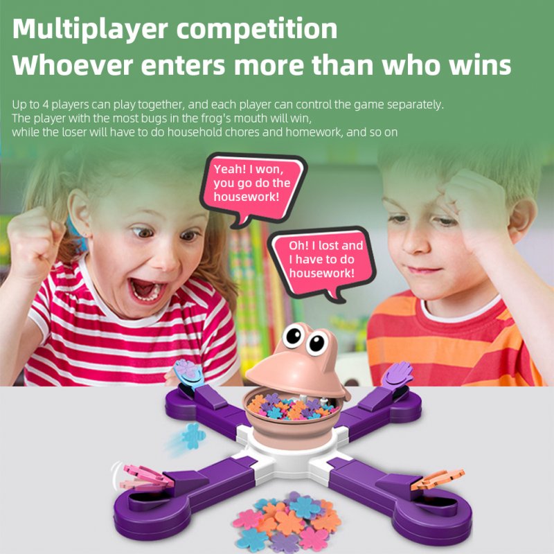 Feed Frog Board Game Frog Eating Bugs Multiplayer Game Family Friend Party Interactive Toys For Boys Girls Gifts 