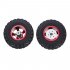 WPL 6x6 Double RC Car Wheel Tire for WPL B16 B36 JJRC Q60 Q63 Q64 Vehicle Models red