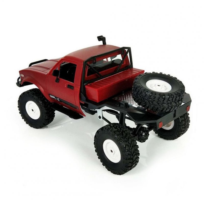 WPL C14 1:16 2CH 4WD Children RC Truck 2.4G Off-Road Car Electric RC Truck 15km/H Top Speed RTR/KIT Mini Racing Car Toy red_KIT