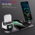 WS 6 in 1 Wireless  Charger Automatic Control Multi port Charging Station Compatible For Iwatch Huawei Watch Mobile Phone WS5 White  10W 